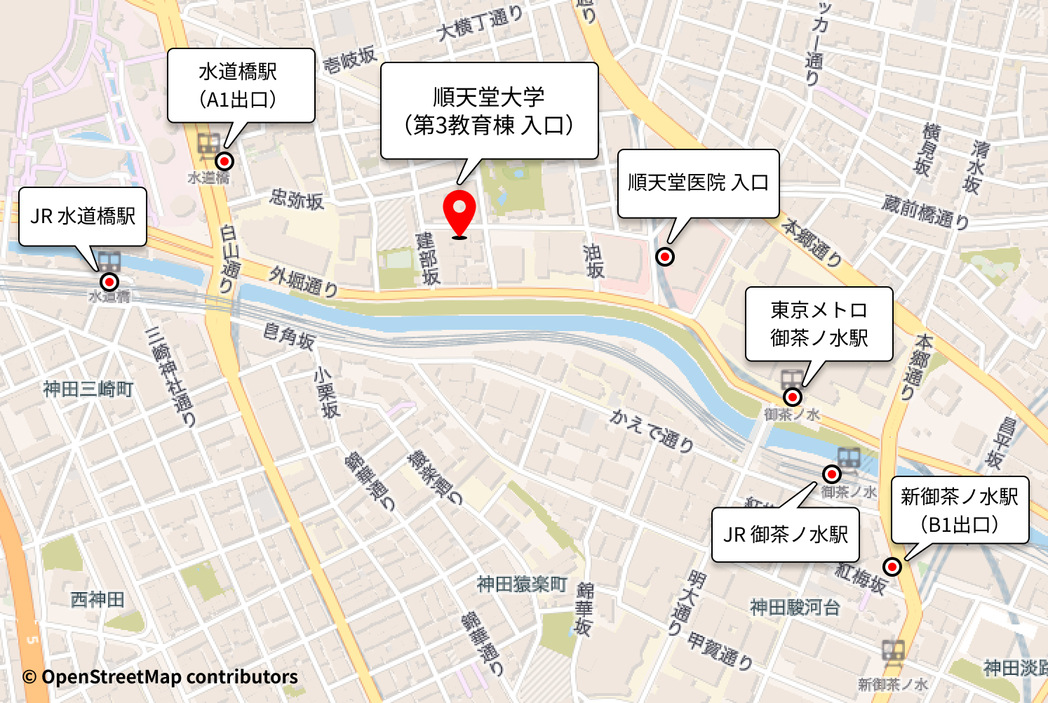会場周辺の地図